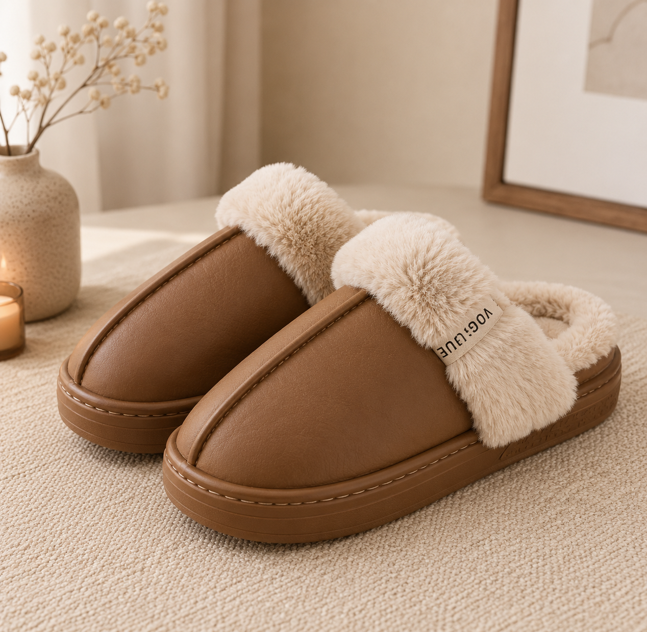 Pantufa Couro Sintético