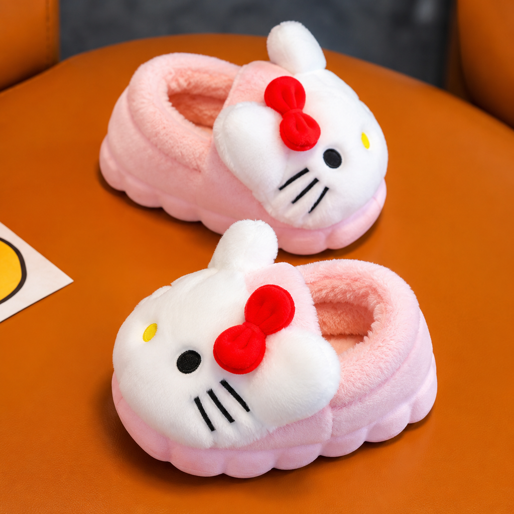Pantufa Infantil Pelúcia Amarela Antiderrapante ⚡