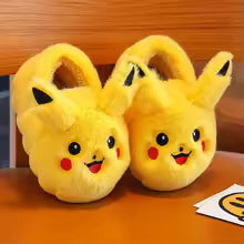 Pantufa Infantil Pelúcia Amarela Antiderrapante ⚡